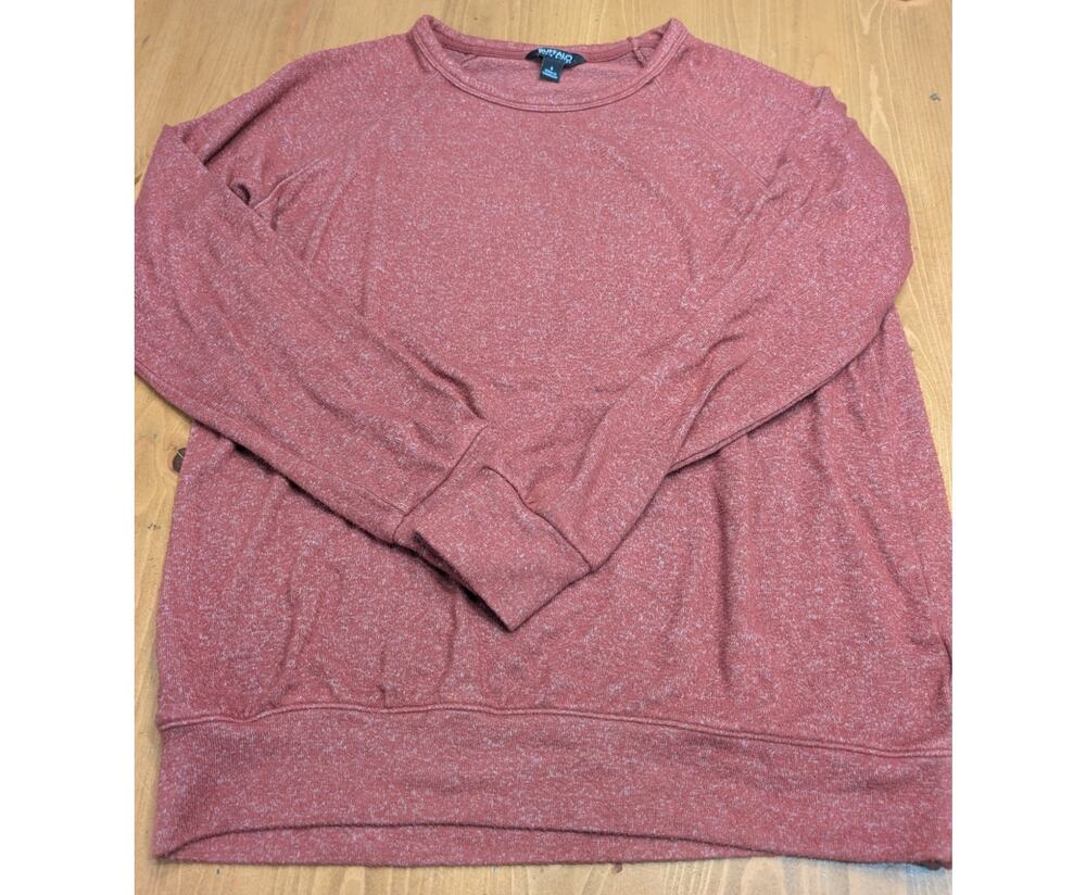 Buffalo Women's Crew Neck Top, Rust, Small, Cozy, EGU/LN